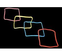 Elastiques Japonais en forme de carré (Par 24)