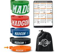 Élastiques musculation, 5 forces ou set, résistants et durables, avec sac et guide PDF, pour tout groupe musculaire