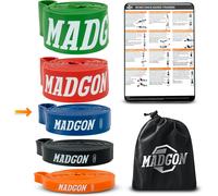 Elastiques Musculation (En Bande Unique En 5 Forces Ou En Set)-Bandes Elastique Fitness Résistantes Et Durables Avec Sac Et Guide Pdf-Elastique Fitness Tout Groupe Musculaire.[K1231]