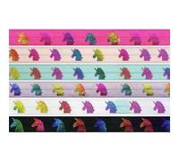 Élastiques pliables en élasthanne avec imprimé licorne arc-en-ciel, argent, or, 15 mm, 4,4 m, pour couture de tutu, 0,9 m par couleur (C)