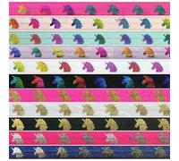 Élastiques pliables en élasthanne avec imprimé licorne arc-en-ciel, argent, or, 15 mm, 4,4 m, pour couture de tutu, 0,9 m par couleur (D)