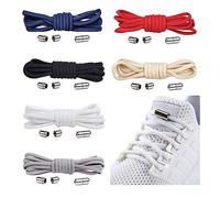 Élastiques pour Chaussures - 6 Paires avec Fermoir en Métal pour Enfants et Adultes - Sans Laçage pour Sport, Course, Tout-aller (6 Couleurs)