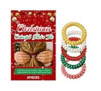 Élastiques pour cheveux - Scrunchies élastiques de Noël | Elaastiques pour cheveux Aucun dommage, Pas de mal Bandeaux pour cheveux épais pour femmes Filles Mariées fines longues bouclés épaisses