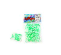 Elastiques Rainbow Loom Bicolore Vert-Blanc