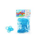 Elastiques Rainbow Loom Metallique Bleu