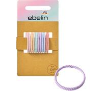 Élastiques rayés multicolores, 12 pièces - Marque DM Allemagne - Compatible avec ebelin - Haargummis mehrfarbig gestreift, 12 St