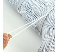 Élastiques ronds fins blancs/noirs de 1 mm/2 mm/3 mm en gros, pour vêtements de mariage, accessoires de couture DIY - BLANC - 2 mm - 10 mètres