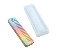 Élastomère moulé à plusieurs niveaux pour plâtre artisanal - Bidon de rangement portable en silicone fin pour boîte de rangement en plâtre