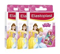 Elastoplast Enfant Pansement Disney Princesses Lot de 3 x 20 unités