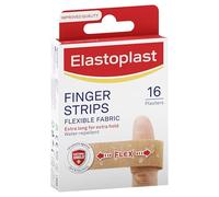 Elastoplast Lot de 16 pansements extra flexibles pour doigts - Plâtre en tissu extensible imperméable pour une meilleure tenue - Marron clair
