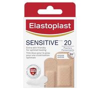 Elastoplast Lot de 20 pansements hypoallergéniques pour un retrait sans douleur, pansements en tissu doux et respirant