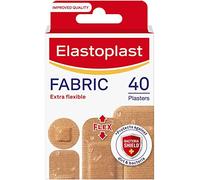 Elastoplast Lot de 40 bandes de plâtre extra flexibles en tissu extra flexibles, pansements respirants, grands pansements flexibles, pansements hydrofuges, forte adhérence, brun clair