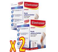 Elastoplast SPORT - Bande adhésive élastique Contentions souples, strappings - Lot de 2 bandes 8 cm x 2,5 m (8/2)