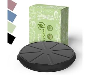 elastoREuse Boîte à pizza "ToGo" - Boîte de conservation sans BPA pour pizza - Boîte en plastique réutilisable en matériau recyclable - Boîte pratique pour usage privé et restauration - noir