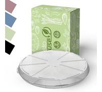 elastoREuse ToGo Boîte de rangement à pizza sans BPA Boîte en plastique réutilisable en matériau recyclable Boîte pratique pour le domaine privé et la restauration Transparent