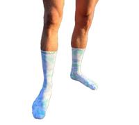elastrap Chaussettes Technique Hautes Compressive Cyclisme, Vélo, VTT (FR/ES, Alpha/lettres, Taille unique, Taille normale, Taille normale, Bleu Vert, Taille 37-42)