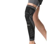elastrap Genouillère Longue Fine Compressive - Manchon de Compression pour Jambe, Genou, Cuisse, Mollet - Jambière de Compression - Sports et Loisirs - Unisexe (L-XL)