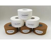 elastrap LOT - Rouleau Bandage Bande adhésive Non élastique pour contentions rigides Strappal - Strapping Strap - (Lot DE 3 Blanc + 3 Peau)