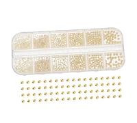 ELAYARD 1 boîte Compartiments de Perles Acier pour Ongles Décoration Nail Art Mode Accessoires Manucure DIY pour Filles et Facile à Appliquer