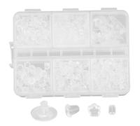 ELAYARD 1 boîte Kit Bouchons Oreilles Silicone pour Clous Percés Fermoirs Sécurisés et Résistants pour Boucles Oreilles Lourdes Confortables pour Femmes et Adolescents