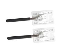 ELAYARD 1 Jeu Porte Cartes De Péage pour Stationnement Support Abs Et Acier Inoxydable Outil Compact pour Carte Daccès Et Paiement Automatique Voiture 2 Pièces