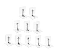 ELAYARD 10 ensembles Kit de Fixations Adhésives Basculement pour Meubles sans Perçage Sécurité Attaches Murales Durables pour Bibliothèque Commode et Armoire