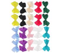 ELAYARD 10 paires Barrettes Nœud Multicolores pour Filles Pinces Bec Canard Antidérapantes Douces pour Cheveux Accessoires pour Fêtes et Usage Quotidien