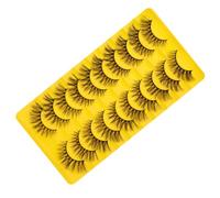 ELAYARD 10 paires Faux Cils Effilochés Volume Intense Extension Cils Naturels pour Maquillage