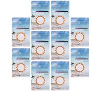 ELAYARD 10 pièces Cartes de Test UV Compactes pour Terrarium Reptile Indicateurs UV Portables pour Surveillance Sécurité Extérieure et Intérieur