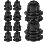 ELAYARD 10 pièces Douille à Vis Complète Noire Lot de Supports de Lampe Stables et Durables pour Bureau Lampe de Table Suspension et Plafonnier Connexion Sécurisée et Éclairage