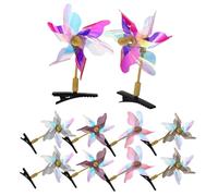ELAYARD 10 Pièces Pince à Cheveux Moulin à Vent Accessoire Pour Cheveux Petite Fille Barrette Moulin à Vent Paillettes