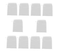 ELAYARD 10 Pièces Sacs Filtrants Maille Fine avec Cordon Réutilisables pour Thé Vrac Infusion Cuisine Jus Vin et Épices Ultra Dense et Polyvalents