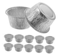 ELAYARD 100 Pièces Caissettes Aluminium Pour Muffins, Œufs Et Desserts Moules à Cupcakes Et Plateau à Œufs Non-moules