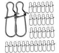 ELAYARD 100 pièces Connecteur de Crochets Acier Inoxydable Fermoir Émerillon à Lusure Clips de Compacts pour Mer et Eau Douce Rotation Rapide