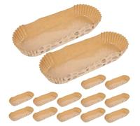 ELAYARD 100 pièces Moules à Gâteau Jetables Forme Bateau Papier Sulfurisé Antiadhésif Supports à Cupcakes Biodégradables pour Pâtisserie Adaptés pour Muffins et Petits Gâteaux Usage