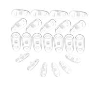 ELAYARD 100 pièces Plaquettes Nez Lunettes Silicone Souple Coussinets Confortables Antidérapants Fixation Push-in pour Lunettes Irritation et Pression