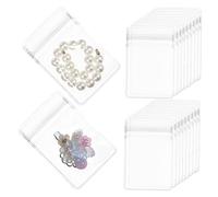 ELAYARD 100 pièces Sacs à Bijoux Plastique Transparent Lot de Pochettes Refermables pour Bijoux Rangement Pratique pour Anneaux Boucles Oreilles et Colliers Multi Usage Résistants et