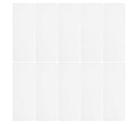 ELAYARD 12 Marque-Pages Vierges à Broder au Point de Croix Tissu Blanc 7X19 CM Bordure Blanche Renforcée Lot de 12 pour Loisirs Créatifs et Couture à la Main