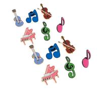 ELAYARD 12 Pièces Épingles Notes et Instruments Émail Piano Guitare Violon Clip Note pour Sacs Chapeaux Cadeau Créatif Musiciens