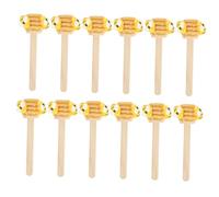 ELAYARD 12 pièces Lot de Bâtonnets à Miel avec Mini Abeille Décoration de Plateau à Plusieurs Niveaux pour Bureau et Fête à Thème Abeille Ornements de Table Printemps-