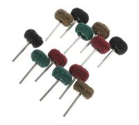 ELAYARD 12 pièces Roues Abrasives de Polissage pour Perceuse Disques de Meulage Multifonctions Fibre Têtes de Ponçage avec Manche Kit de Tampons à Récurer pour Métaux Finition Uniforme et