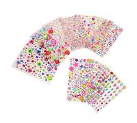 ELAYARD 12feuilles Autocollants Cristal Patchs Décoratifs à Dos Plat Pour Loisirs Créatifs Embellissement De Vêtements Fournitures De Fête