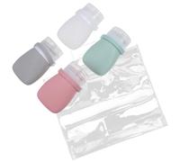 ELAYARD 1ensemble Bouteilles De Voyage Silicone Étanches De Contenants Réutilisables Pour Shampooing Lotion Et Gel Avec Transparente Poudré Foncé