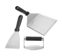 ELAYARD 1ensemble Presse à Burger Acier Inoxydable Kit De Outils De Barbecue Avec Spatule Résistante Et Facile à Utiliser Pour Viandes Et Bacon Idéale Pour Grillades Extérieur