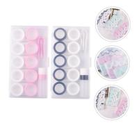 ELAYARD 2 Ensembles Étui Lentilles Contact Portable avec Boîte Rigide Sécurisée pour Stockage et Voyage Kit Protection Durable sans Fuite Pratique pour Lentilles de Contact