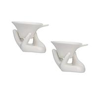 ELAYARD 2 Ensembles Filtres à Thé Céramique de Style Chinois avec Support Forme de Guanyin Kit Outils pour Thé Porcelaine Pours Amateurs de Kung Fu Tea