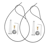 ELAYARD 2 ensembles Kit Câbles à Tirage pour Portail avec Ressort Verrouillage Simple Main Accessoires de Quincaillerie pour Portillon Bois Remplacement Câble de Tension pour Porte de