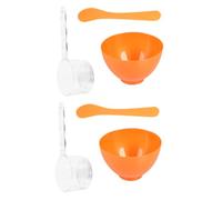 ELAYARD 2 ensembles Set de Bols pour Masque Facial PP avec Spatule et Cuillère Kit Mélange DIY pour Salon de Beauté Accessoires Souples et Résistants pour Soins Visage