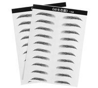 ELAYARD 2 Feuilles Autocollants Sourcils Simulation Poils Étanches Maquillage Yeux Femmes Facile à Appliquer Kit Modelage Sourcils Naturel
