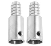 ELAYARD 2 pièces Adaptateur Manche Balai Aluminium Connecteur Fileté Alliage Robuste Compatible Bois Aluminium Fixation Vis et Rivet Adaptateur Poignée Balai et Serpillère Polyvalent